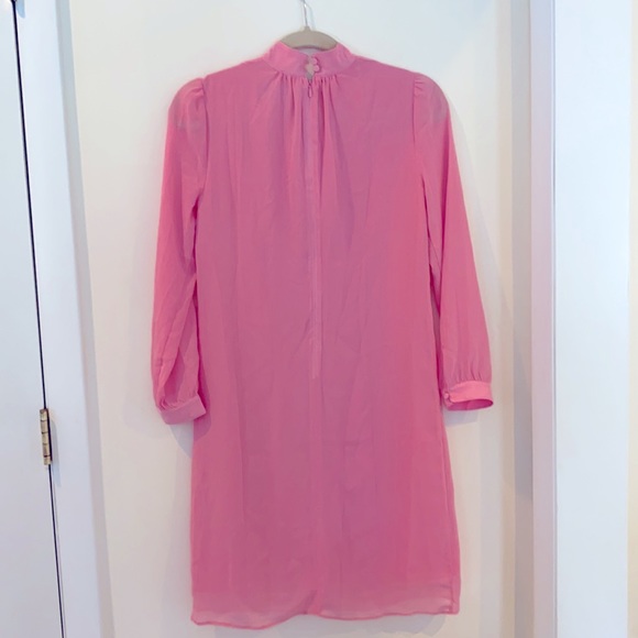 NWT J CREW PINK CREP SHIFT DRESS SZ 00 - Picture 4 of 4